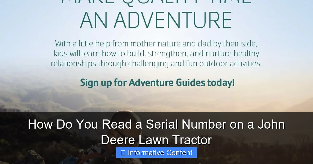 How Do You Read a Serial Number on a John Deere Lawn Tractor