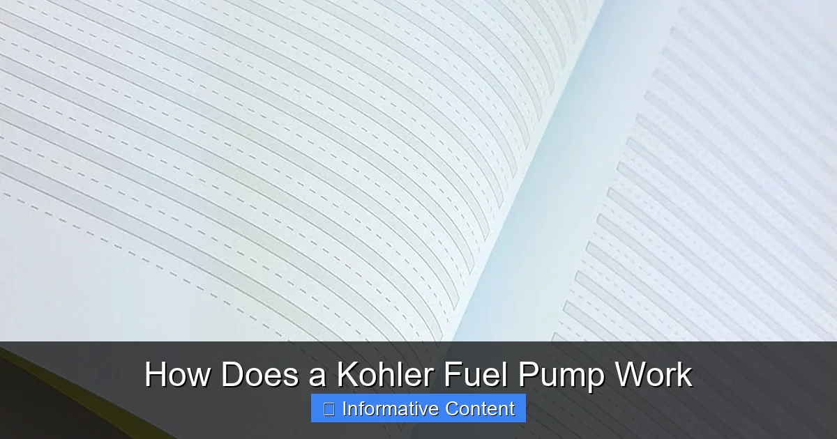 How Does a Kohler Fuel Pump Work