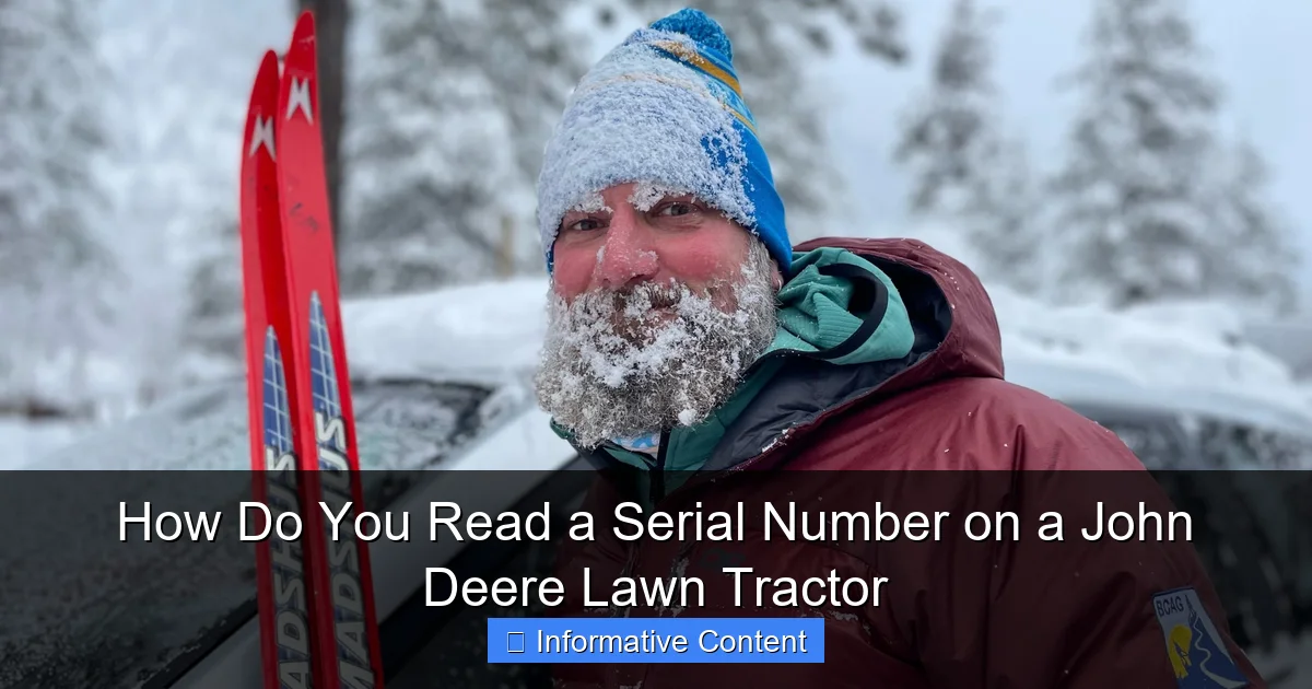 How Do You Read a Serial Number on a John Deere Lawn Tractor