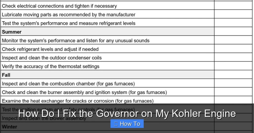 How Do I Fix the Governor on My Kohler Engine
