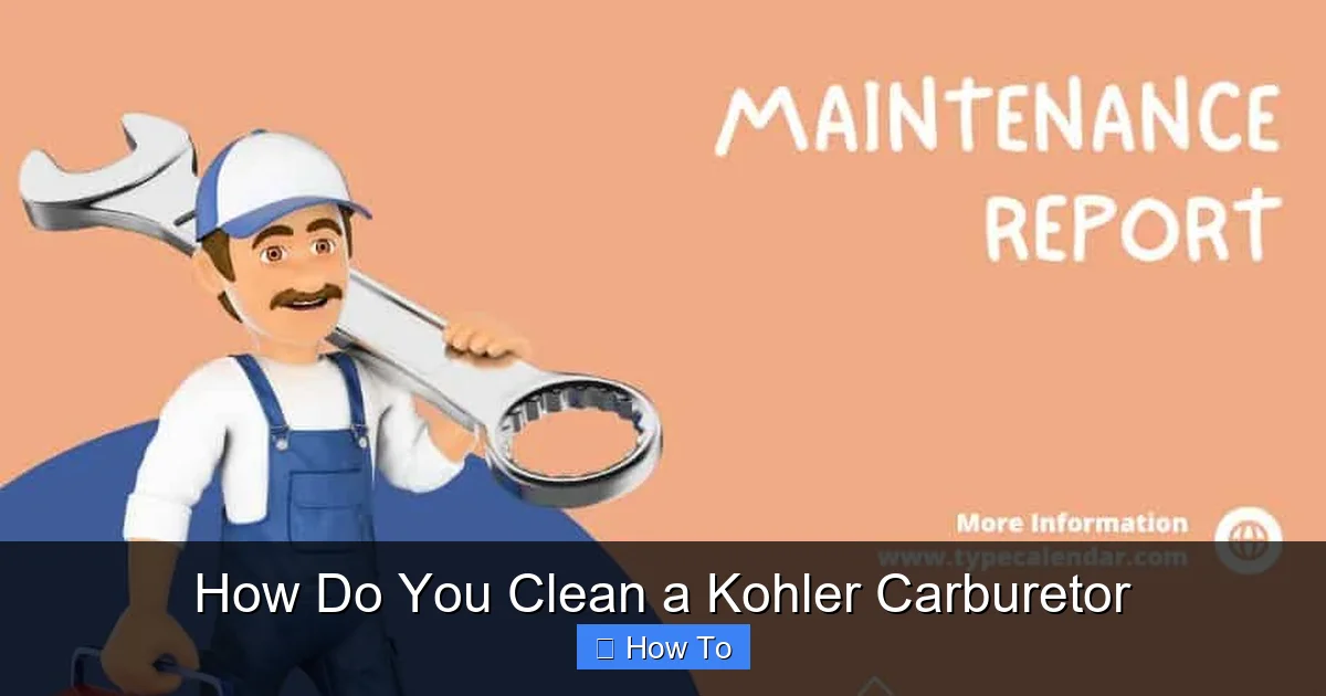 How Do You Clean a Kohler Carburetor