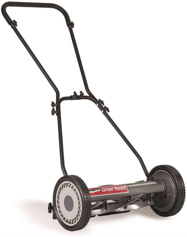 Great States 18-Inch 5-Blade Push Reel Lawn Mower for Eco-Friendly Yar