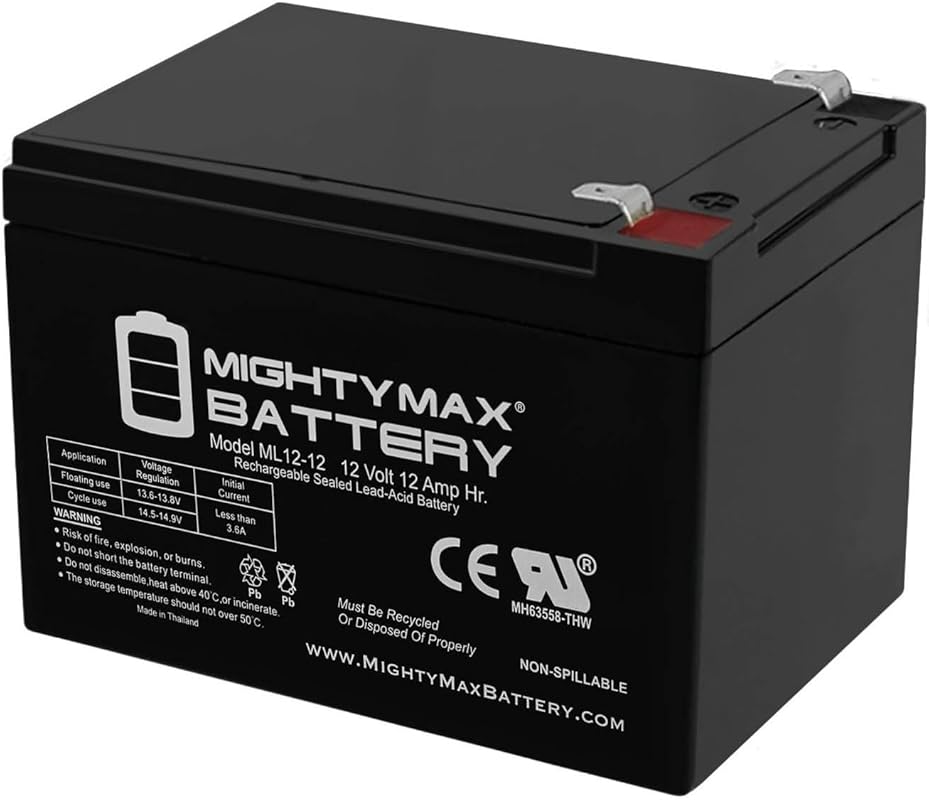 Durable 12 Volt 12 AH Battery, a versatile power source for many lawn 