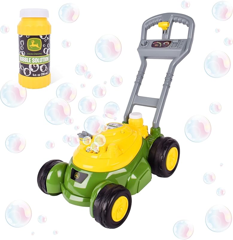 7 Most Durable Lawn Mowers Built to Last 4 John Deere Bubble Lawn Mower for Toddlers, Bubble Blowing Machines, In