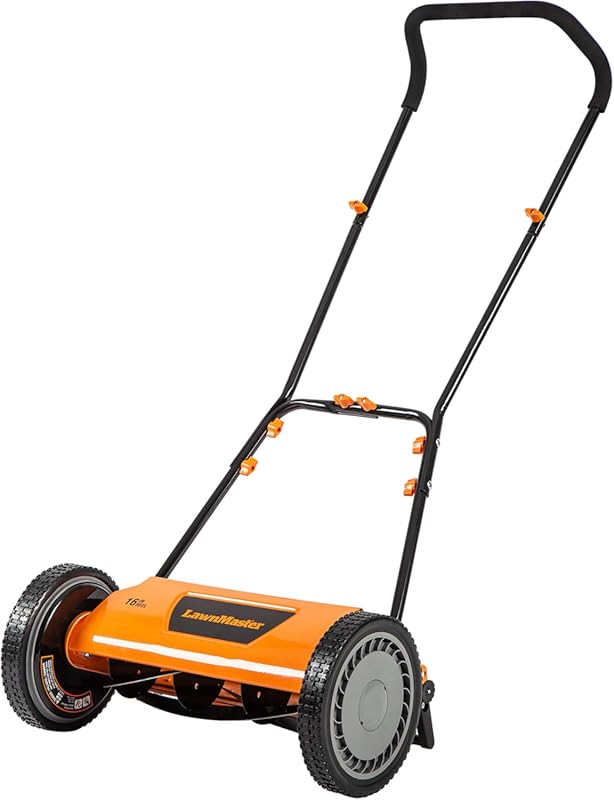 Top 5 Best Economical Push Lawn Mowers for a Perfect Cut 5 LawnMaster LMRM1602 Push Reel Lawn Mower 16-Inch 5-Blade