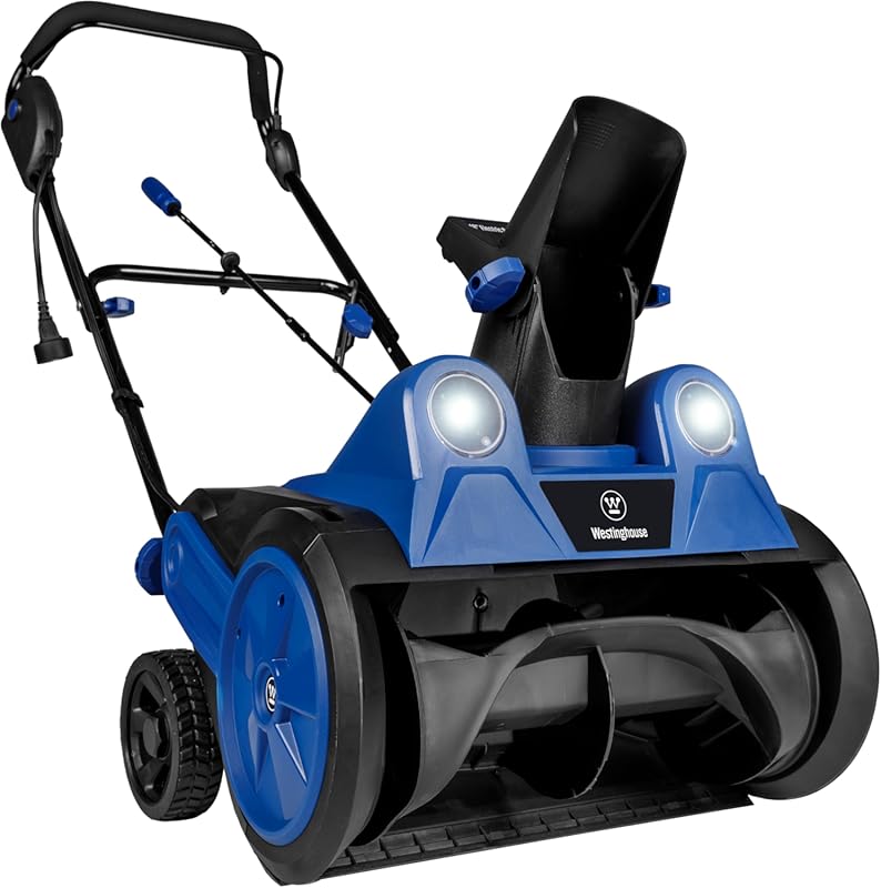 Westinghouse 18-inch Corded Electric Snow Blower with Dual LED Lights,