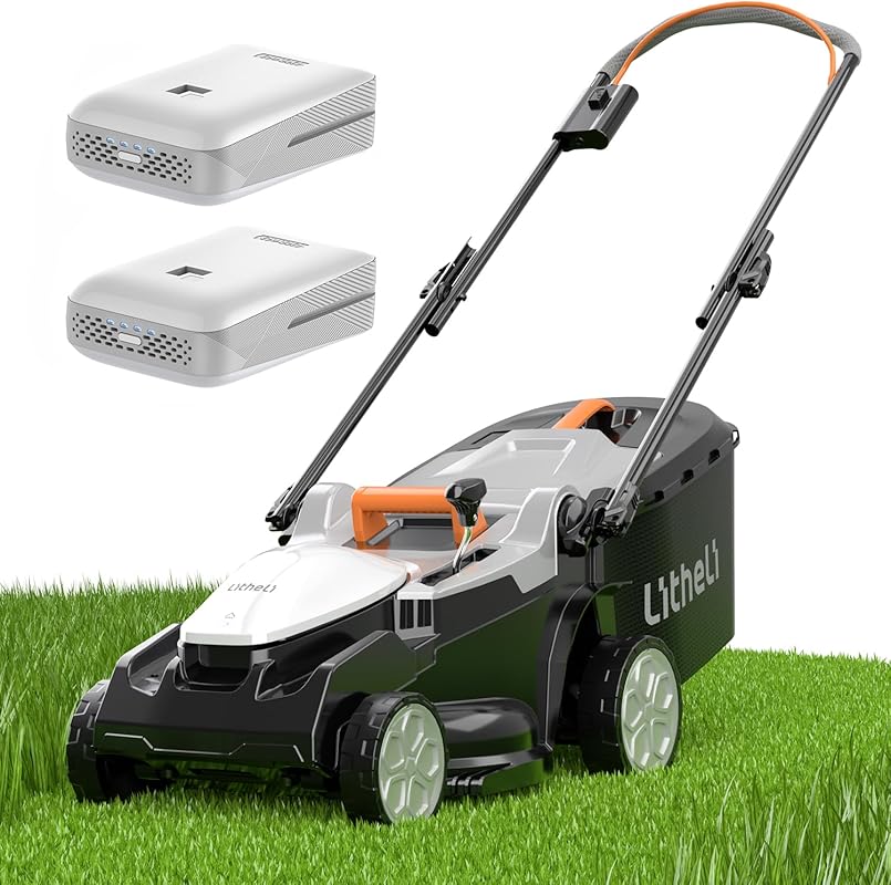 Litheli 40V  16" Electric Lawn Mower Cordless, Walk Behind Lawn Mower 
