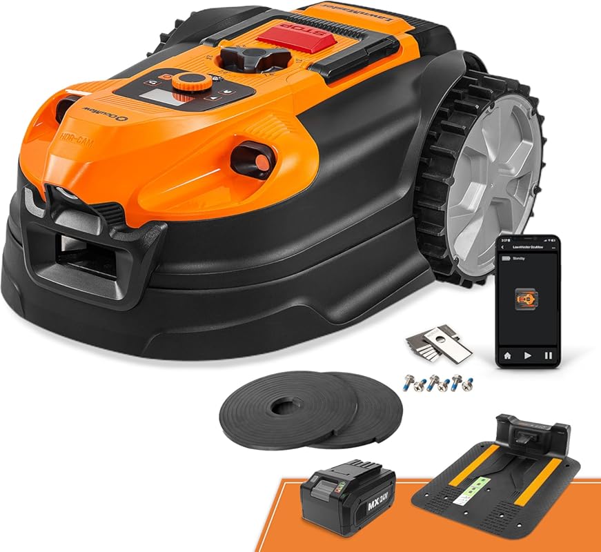 7 Best Drop and Go Robot Lawn Mowers for Effortless Mowing 6 LawnMaster OcuMow™ VBRM701YAMIDR Perimeter Wire Free Robot Lawn Mower
