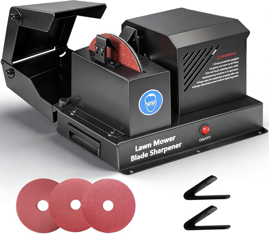 5 Best Commercial Lawn Mower Blade Sharpeners for Professional Results 7 Heavy-Duty Lawn Mower Blade Sharpener with 7-Inch Ceramic Wheel and Co